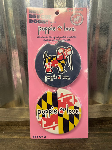 Puppie Love - Car Coaster - Maryland