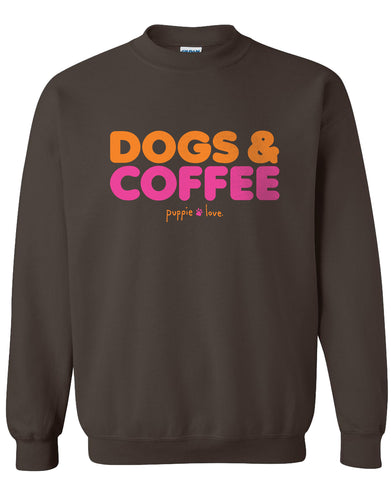 Puppie Love - Crewneck Sweatshirt - Dogs & Coffee