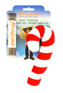 Meowijuana - Get Twisted - Candy Cane Refillable Catnip Toy