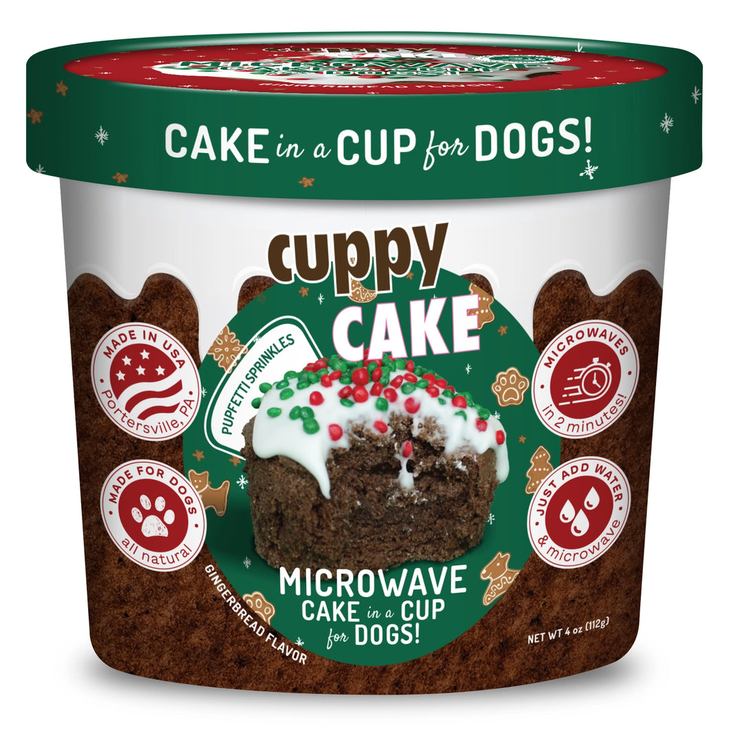 Puppy Cakes - 4oz Cuppy Cake Microwaveable Gingerbread Cake