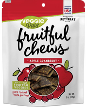 Load image into Gallery viewer, Veggie Pals - 8oz Fruitful Chews - Apple Cranberry