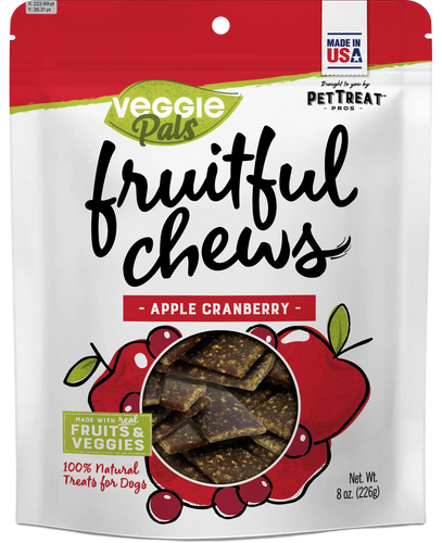 Veggie Pals - 8oz Fruitful Chews - Apple Cranberry