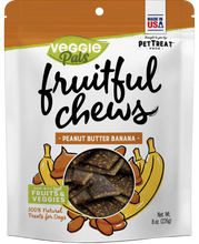 Load image into Gallery viewer, Veggie Pals - 8oz Fruitful Chews - Peanut Butter Banana