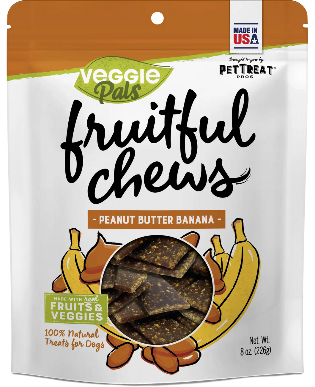 Veggie Pals - 8oz Fruitful Chews - Peanut Butter Banana