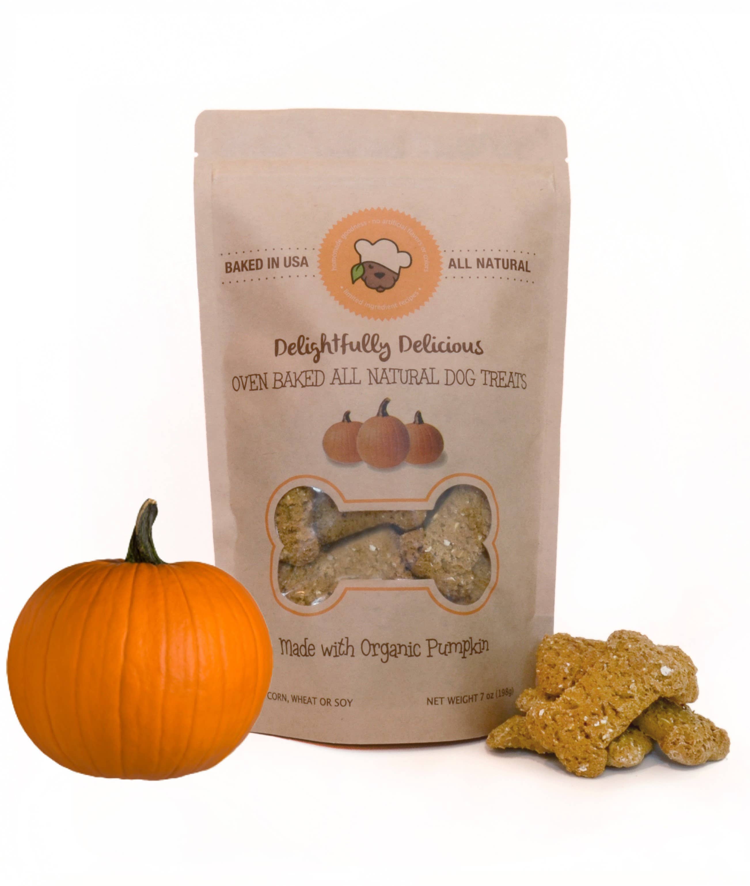 Organic pumpkin dog top treats