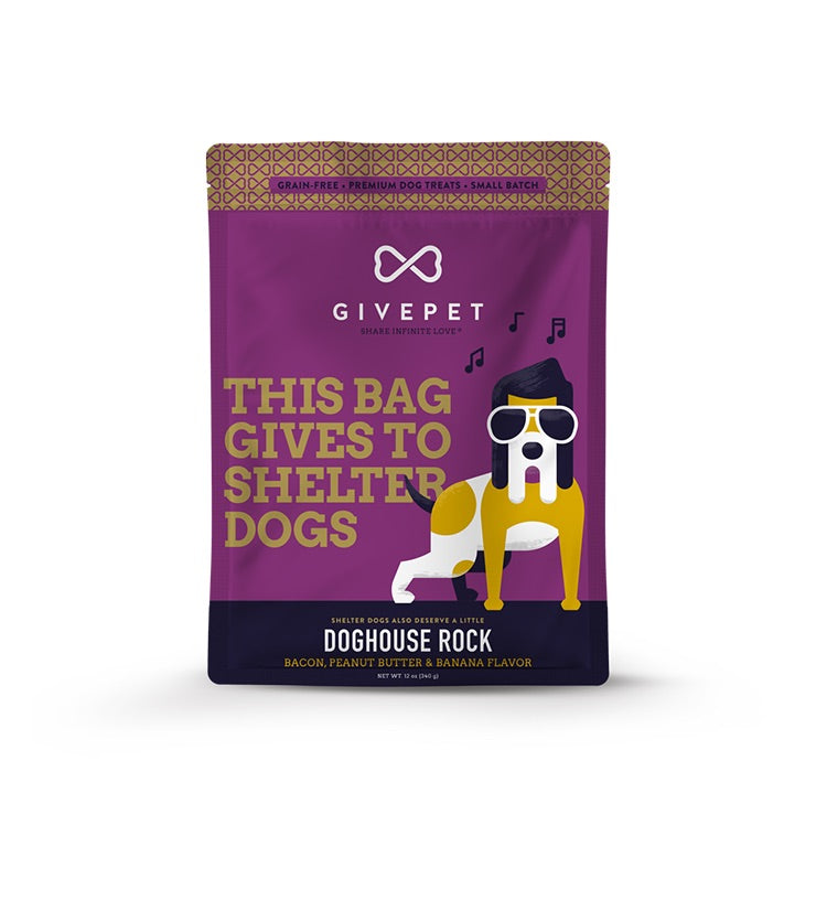 GivePet - 12oz Dog House Rock - Bacon, Peanut Butter and Banana