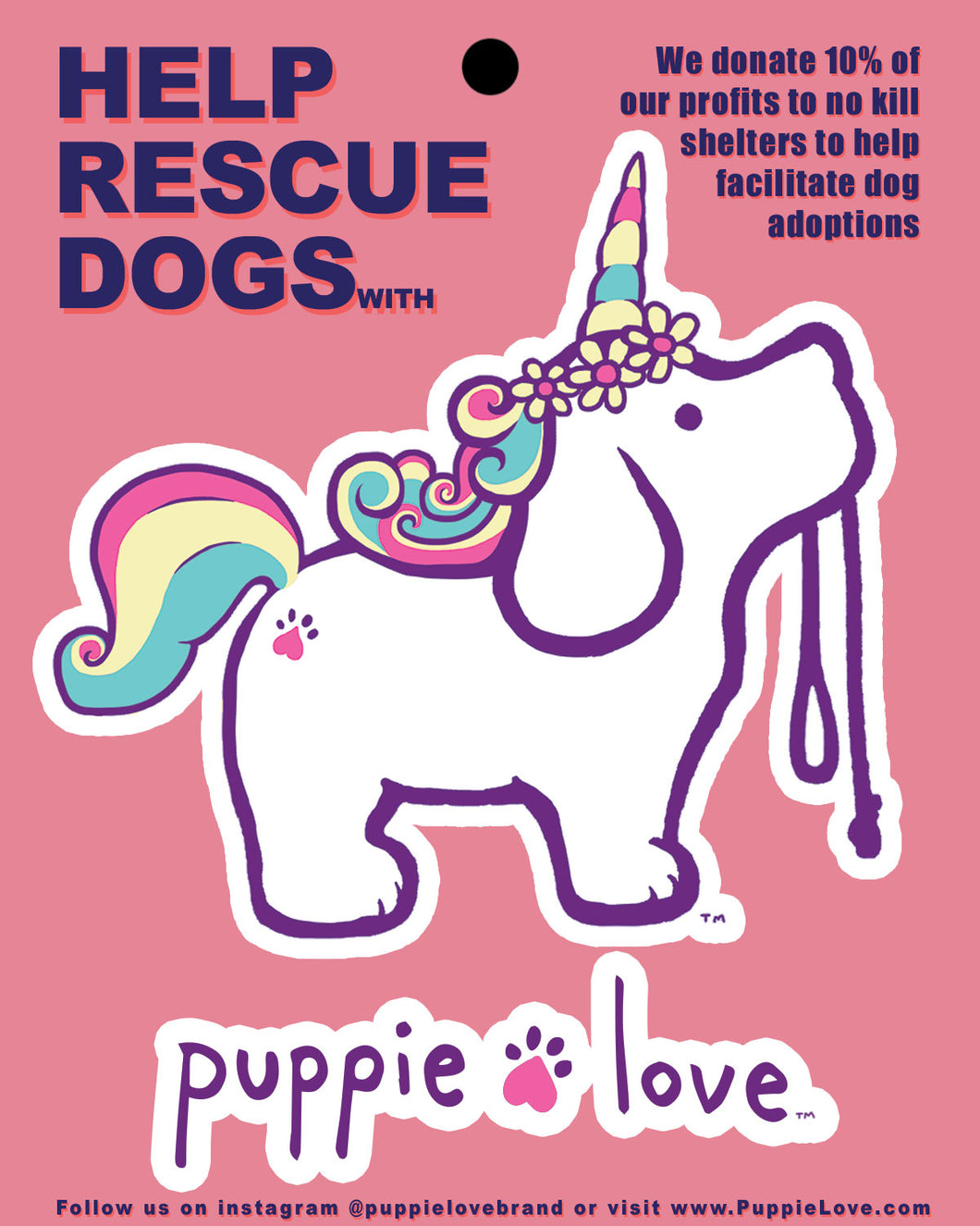 Puppie Love - Unicorn Sticker