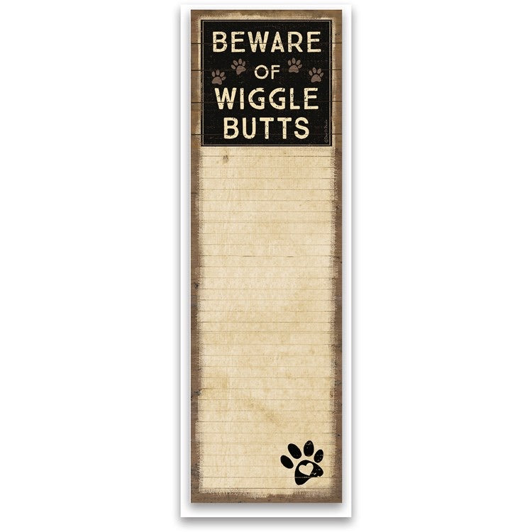 Note Pad - Wiggle Butts