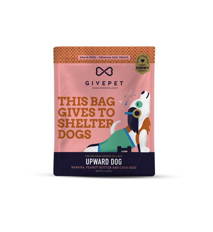 GivePet - 6oz Upward Dog - Banana, Peanut Butter and Chia Seeds